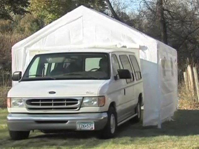 10x20' Hercules Snow Load Canopy Shelter / Garage White  - image 7 from the video